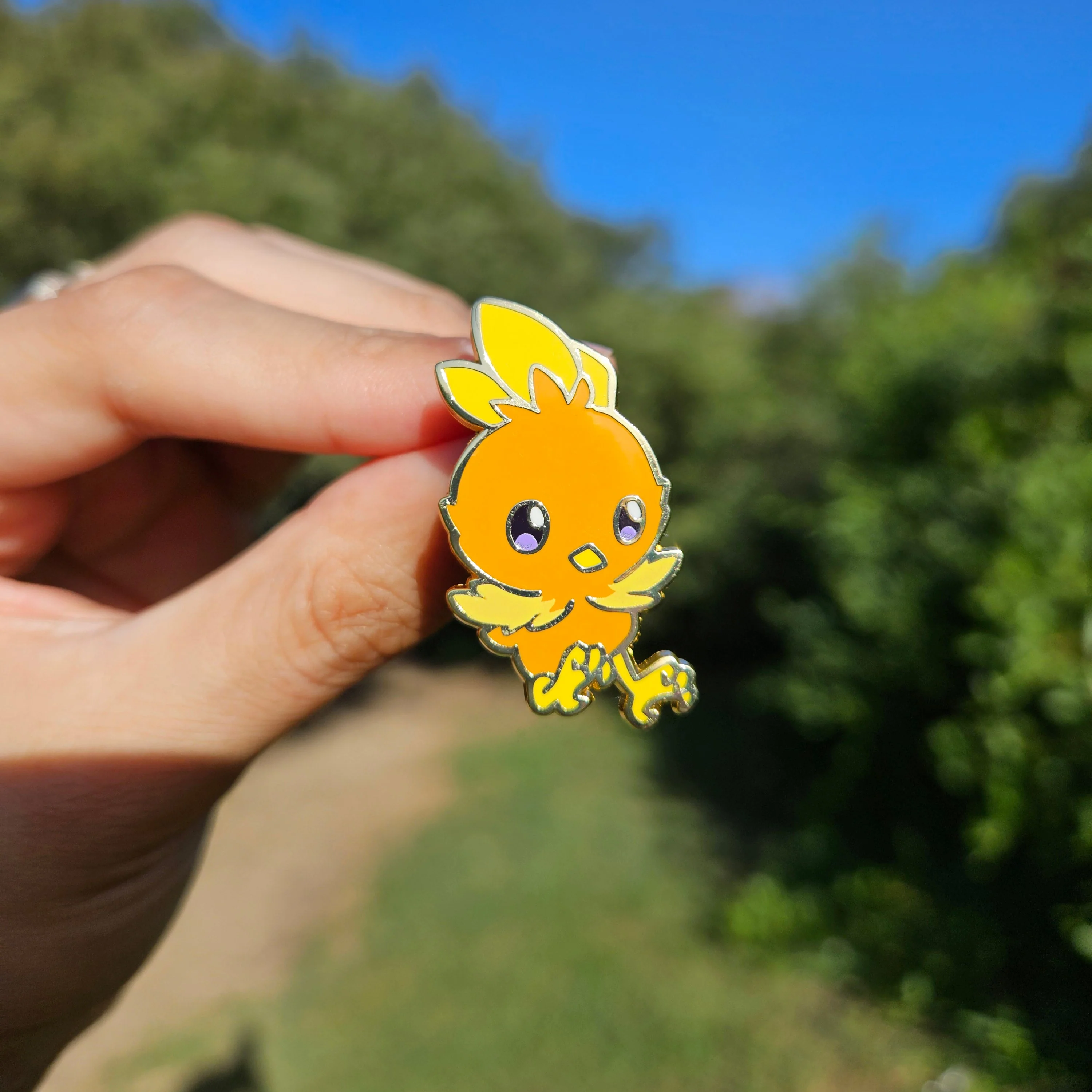 Fire Chick Enamel Pin - Image 2