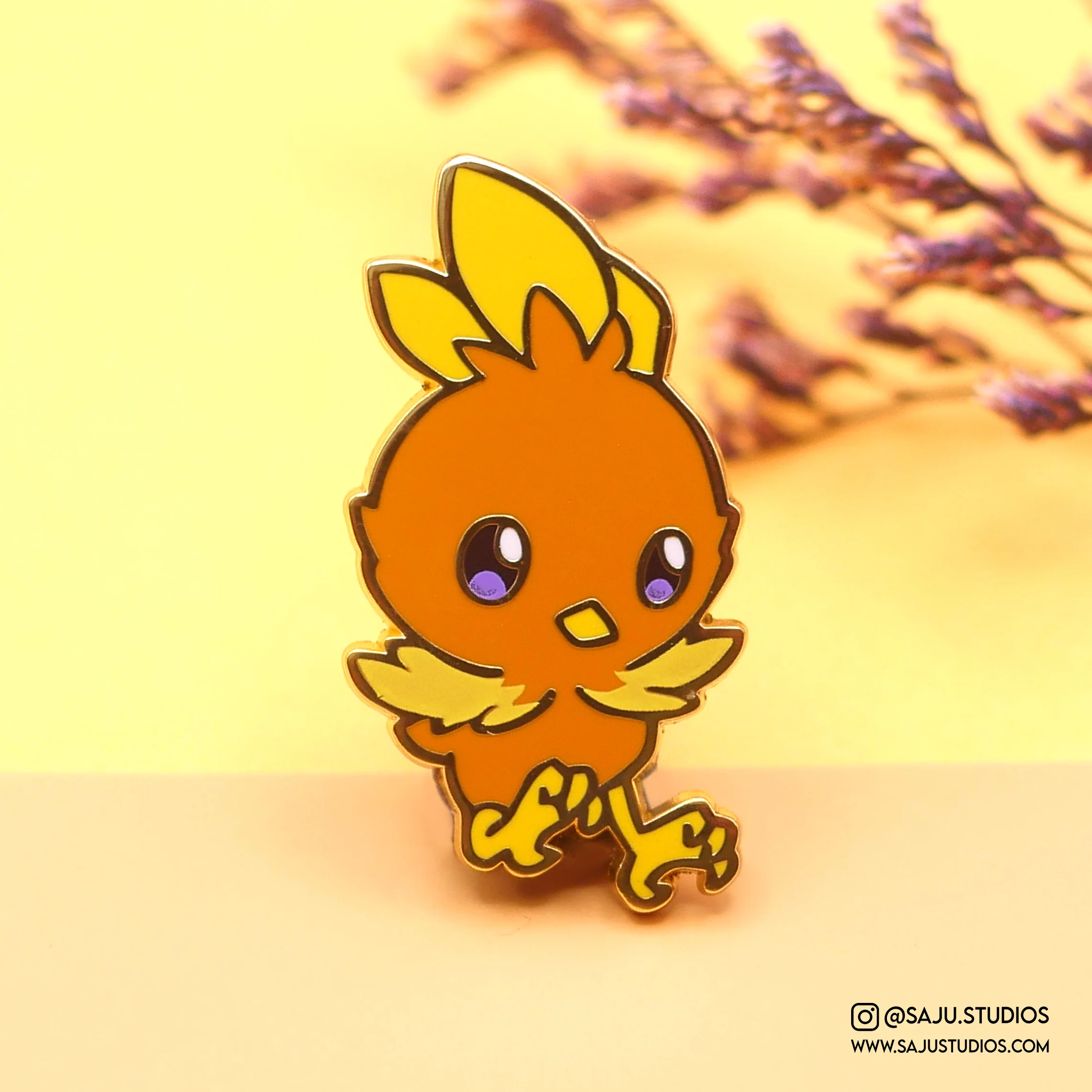 Fire Chick Enamel Pin - Image 3