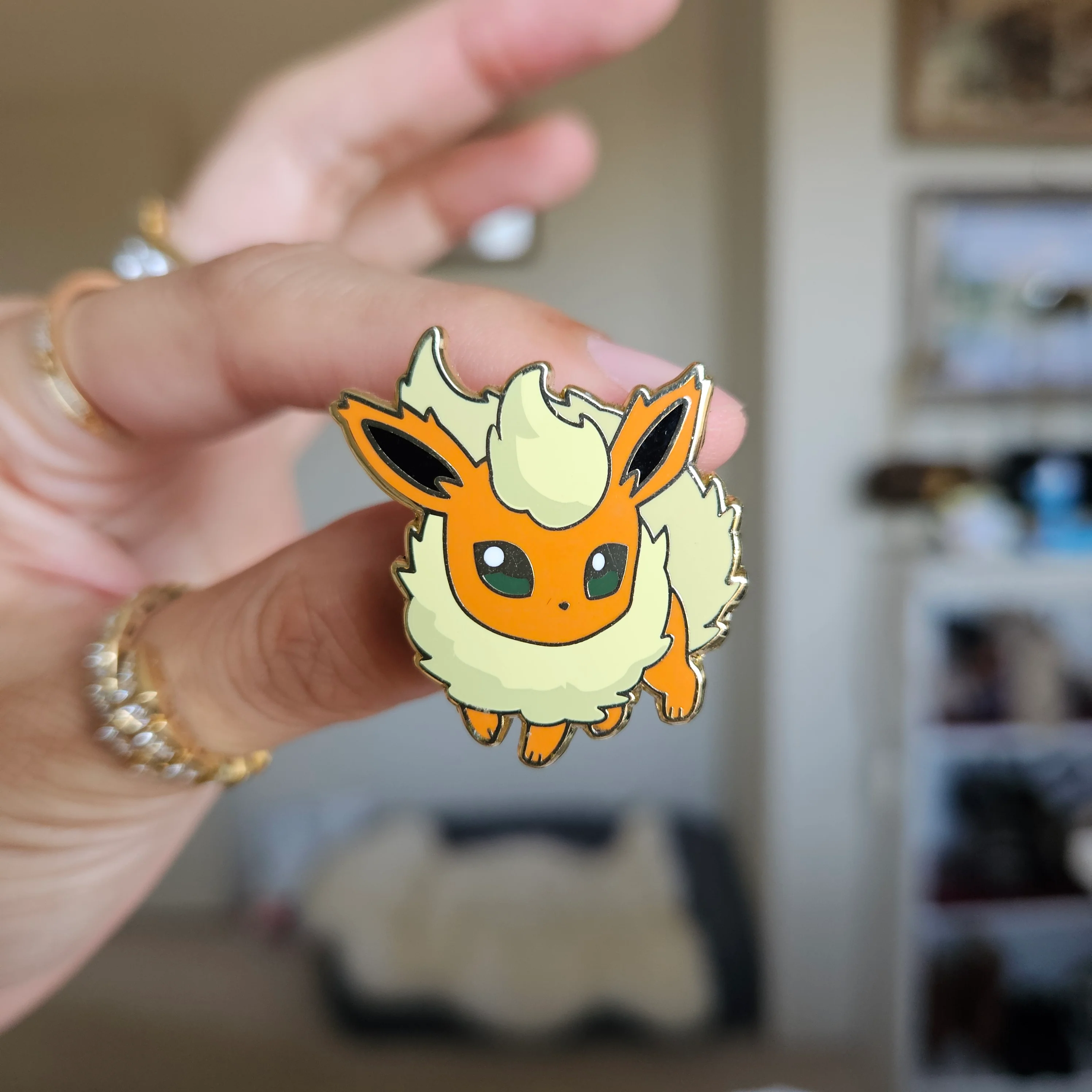 Fire Stone Enamel Pin - Image 2