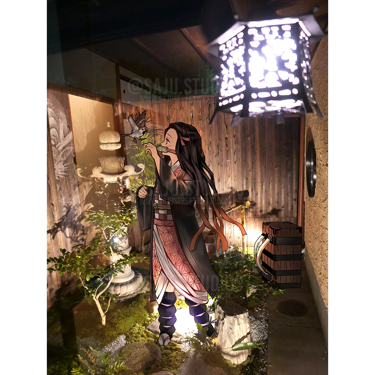 Kyoto Sparrow Print - Image 2